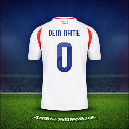 Trikot Chile 2024 Auswärts -  dein name - 0