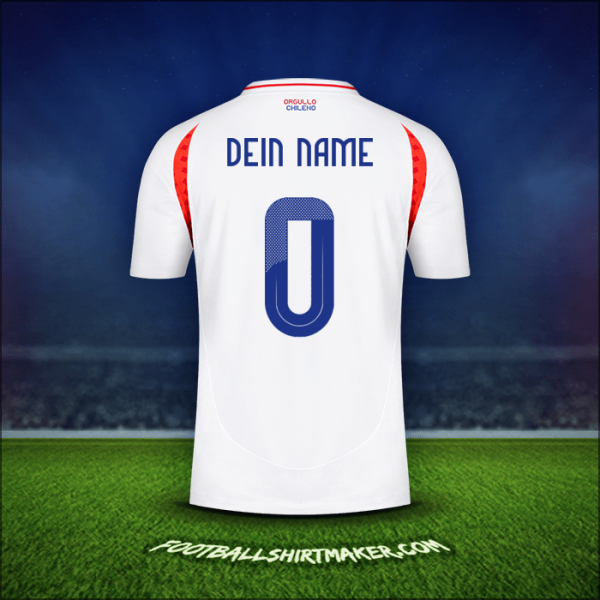 Trikot Chile 2024 Auswärts -  dein name - 0
