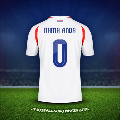 Jersey Cile 2024 Alternatif -  nama anda - 0