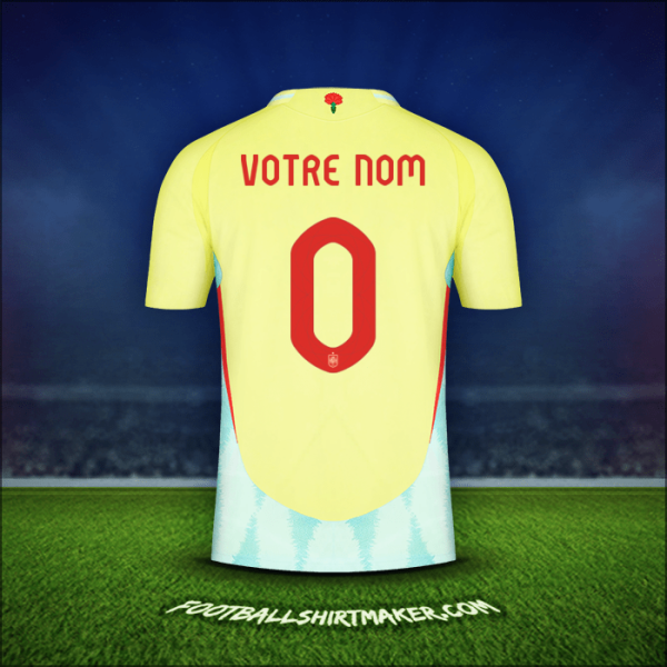 Maillot Espagne 2024 Extérieur -  votre nom - 0