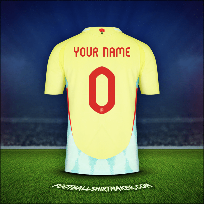 Shirt Spain 2024 Away -  your name - 0