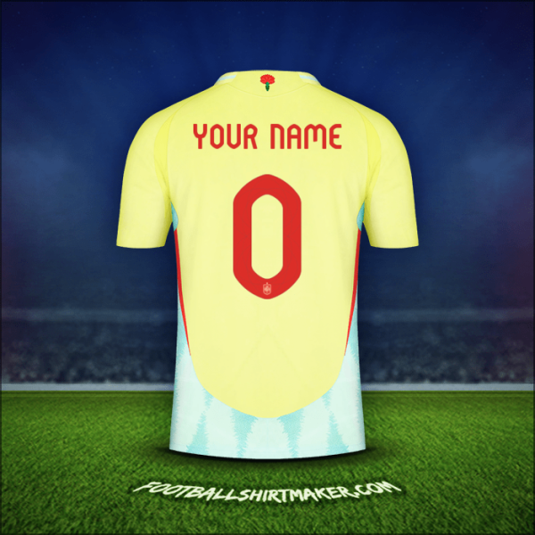 Shirt Spain 2024 Away -  your name - 0