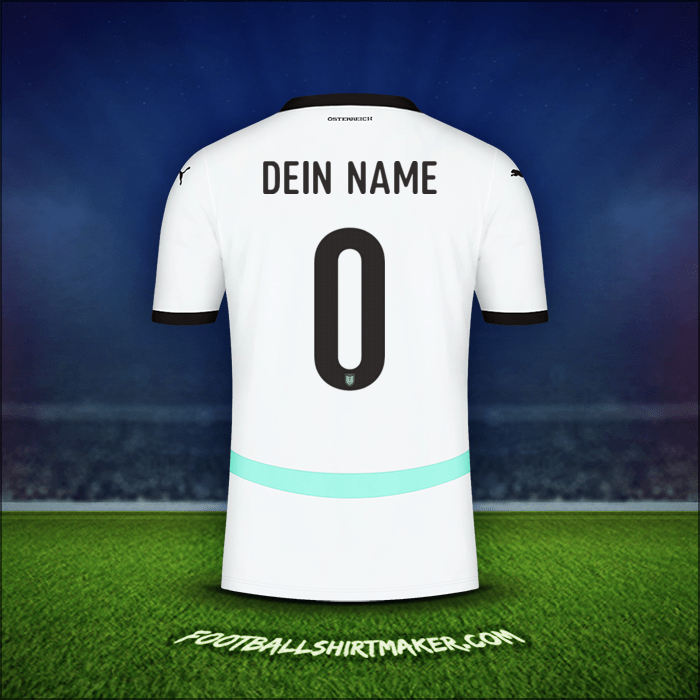 Trikot Österreich 2024 Auswärts -  dein name - 0