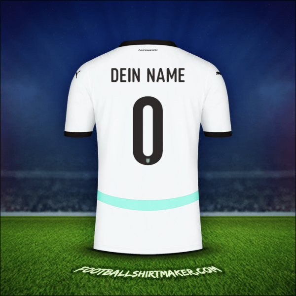 Trikot Österreich 2024 Auswärts -  dein name - 0
