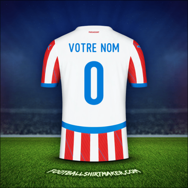 Maillot Paraguay 2024 -  votre nom - 0