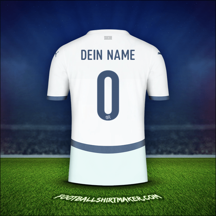 Trikot Schweiz 2024 Auswärts -  dein name - 0