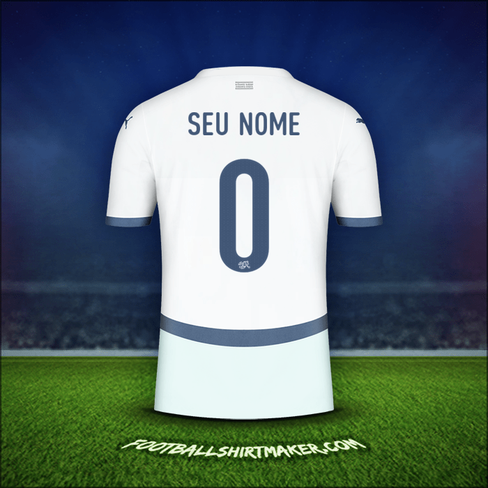 Camisa Suíça 2024 Alternativa -  seu nome - 0