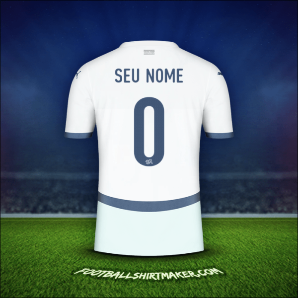 Camisa Suíça 2024 Alternativa -  seu nome - 0
