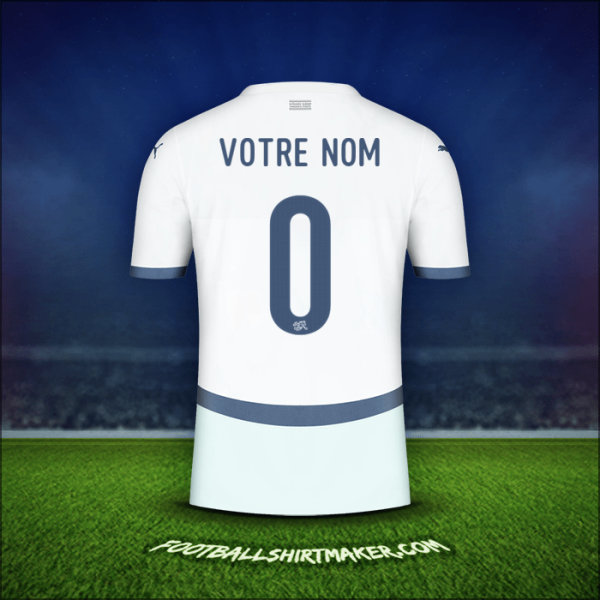 Maillot Suisse 2024 Extérieur -  votre nom - 0