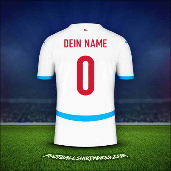 Trikot Tschechien 2024 Auswärts -  dein name - 0