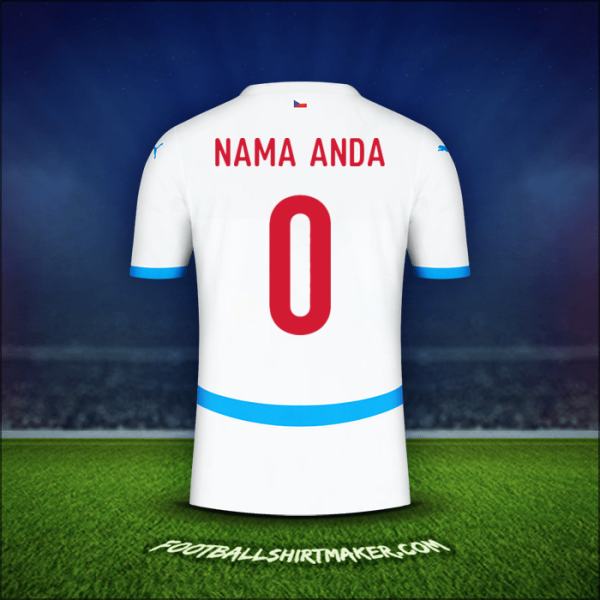 Jersey Republik Ceko 2024 Alternatif -  nama anda - 0