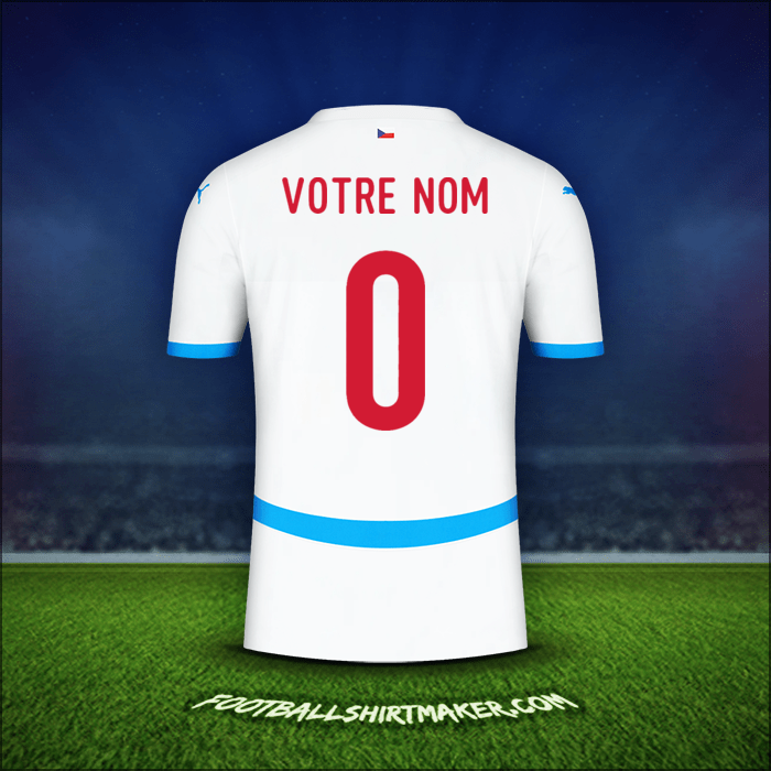 Maillot République Tchèque 2024 Extérieur -  votre nom - 0