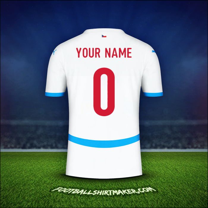 Shirt Czech Republic 2024 Away -  your name - 0