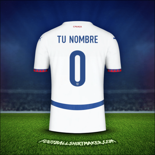 Jersey Serbia 2024 Visita -  tu nombre - 0