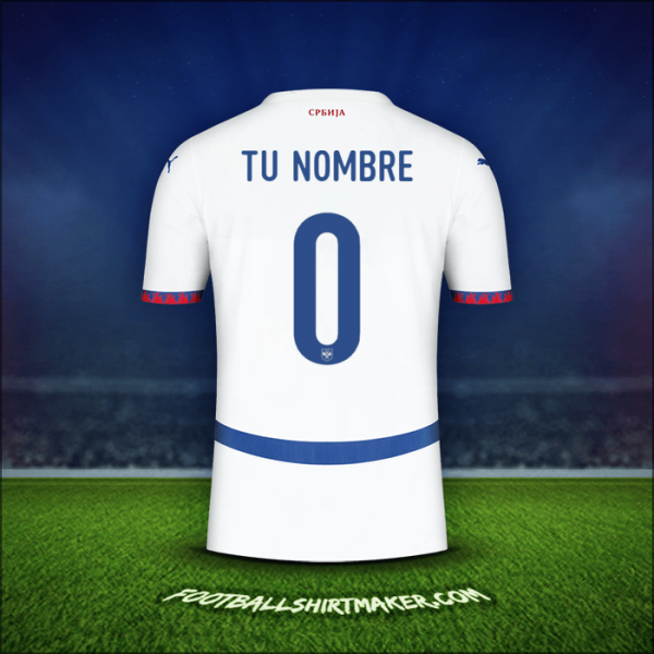 Jersey Serbia 2024 Visita -  tu nombre - 0