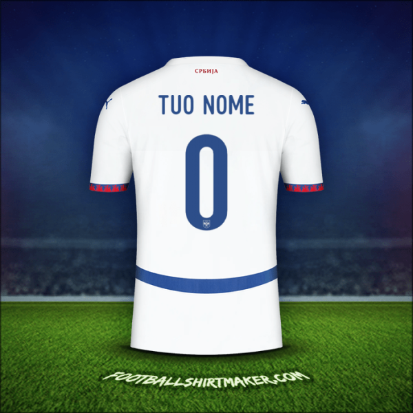 Maglia Serbia 2024 Seconda -  tuo nome - 0