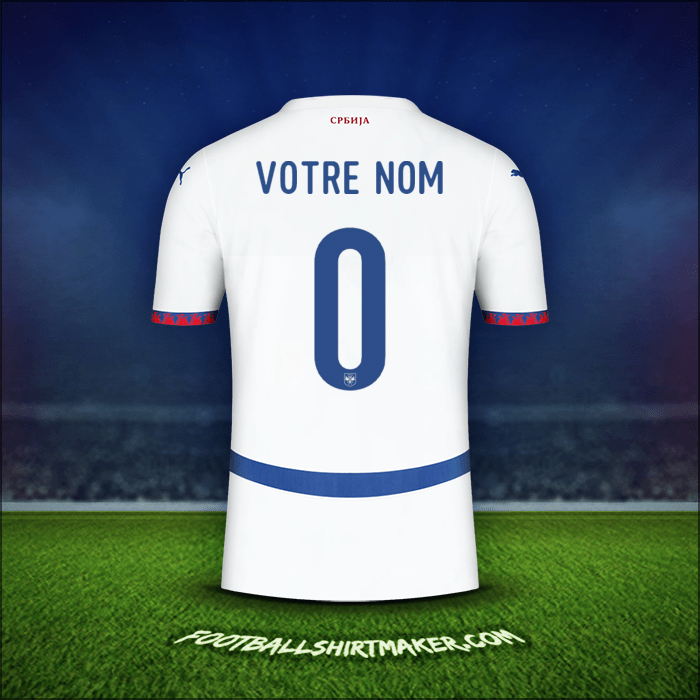 Maillot Serbie 2024 Extérieur -  votre nom - 0