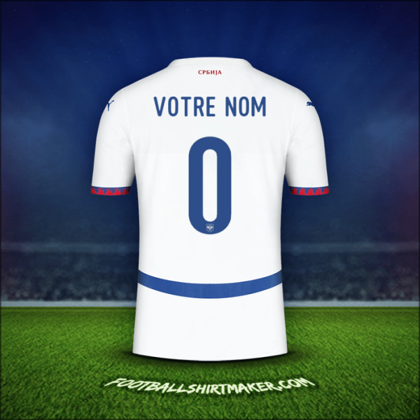 Maillot Serbie 2024 Extérieur -  votre nom - 0