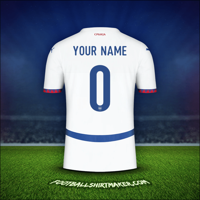 Jersey Serbia 2024 Away -  your name - 0