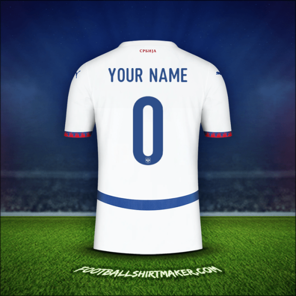 Shirt Serbia 2024 Away -  your name - 0