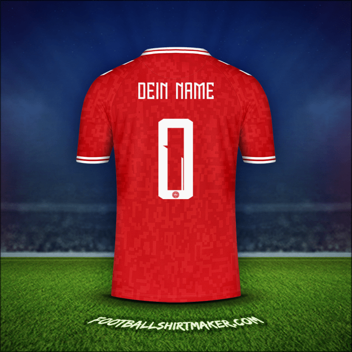 Trikot Dänemark 2024 -  dein name - 0