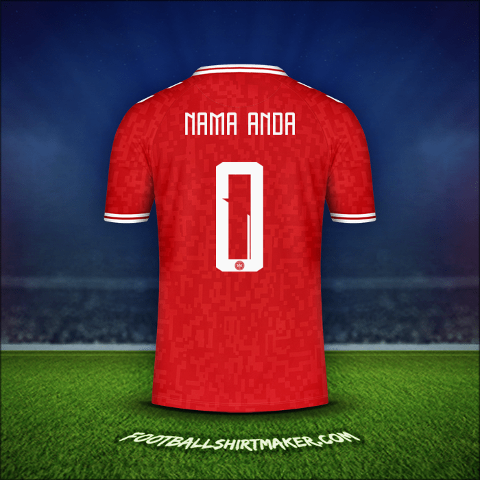 Jersey Denmark 2024 -  nama anda - 0