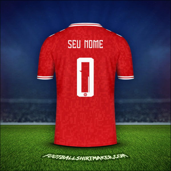 Camisa Dinamarca 2024 -  seu nome - 0