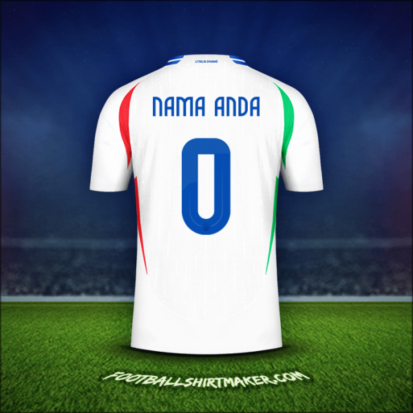 Jersey Italia 2024 Alternatif -  nama anda - 0