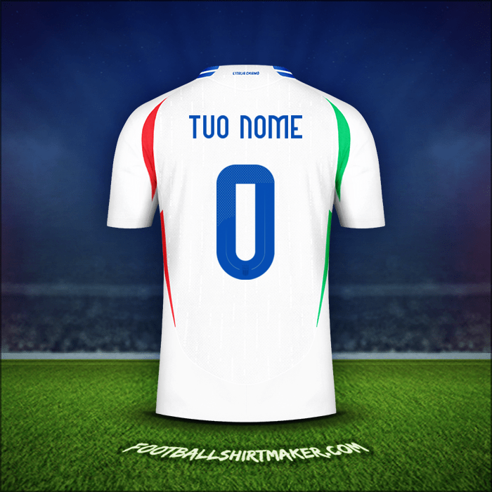 Maglia Italia 2024 Seconda -  tuo nome - 0