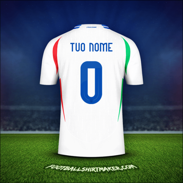 Maglia Italia 2024 Seconda -  tuo nome - 0