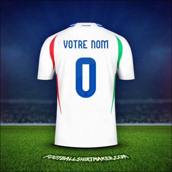 Maillot Italie 2024 Extérieur -  votre nom - 0