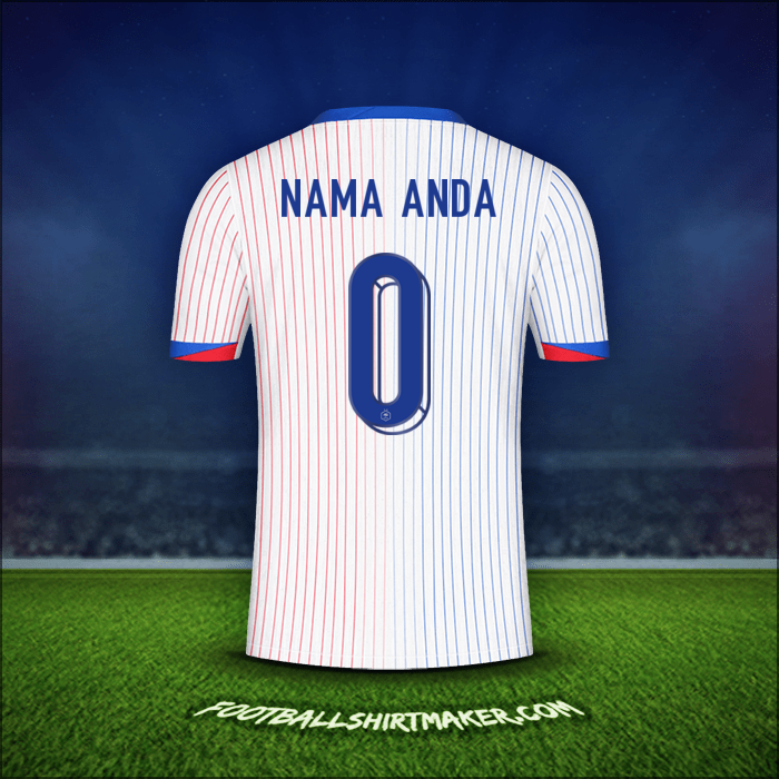 Jersey Prancis 2024 Alternatif -  nama anda - 0
