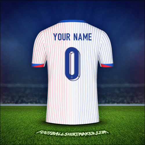 Jersey France 2024 Away -  your name - 0
