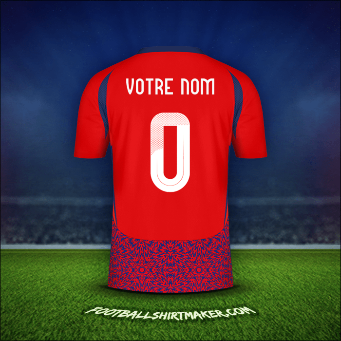 Maillot Costa Rica 2024 -  votre nom - 0