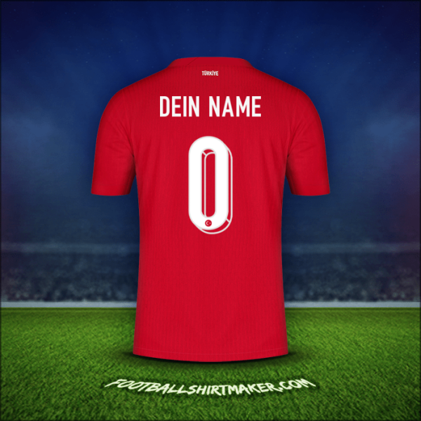 Trikot Türkei 2024 Auswärts -  dein name - 0