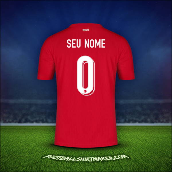 Camisa Turquia 2024 Alternativa -  seu nome - 0