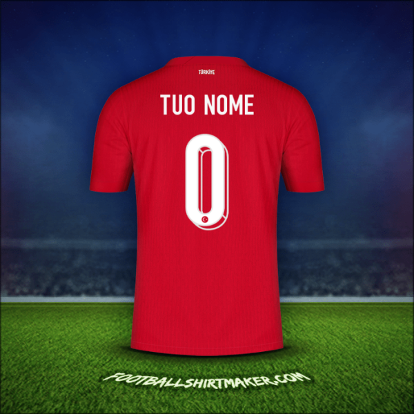 Maglia Turchia 2024 Seconda -  tuo nome - 0