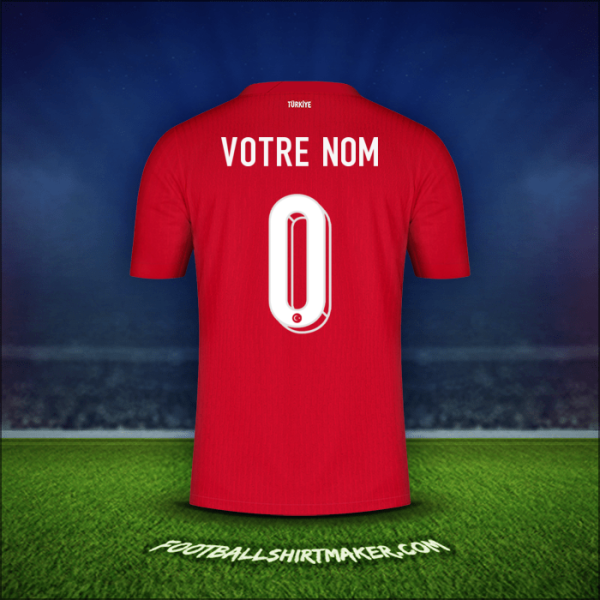 Maillot Turquie 2024 Extérieur -  votre nom - 0