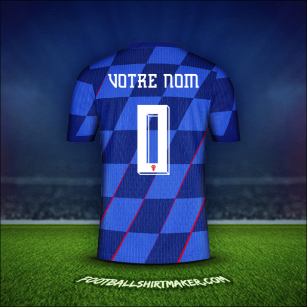 Maillot Croatie 2024 Extérieur -  votre nom - 0