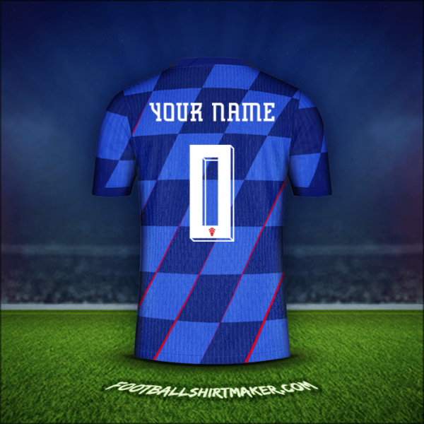 Shirt Croatia 2024 Away -  your name - 0
