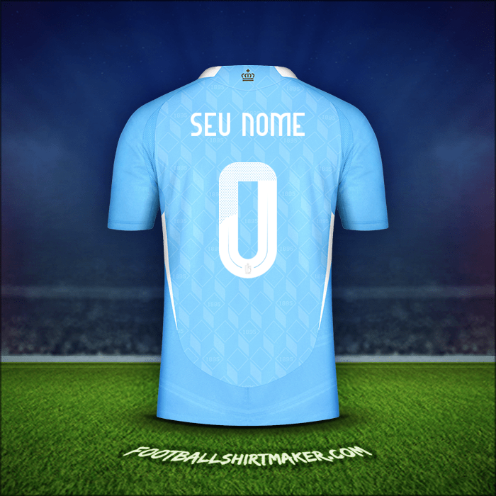 Camisa Bélgica 2024 Alternativa -  seu nome - 0