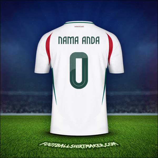 Jersey Hongaria 2024 Alternatif -  nama anda - 0