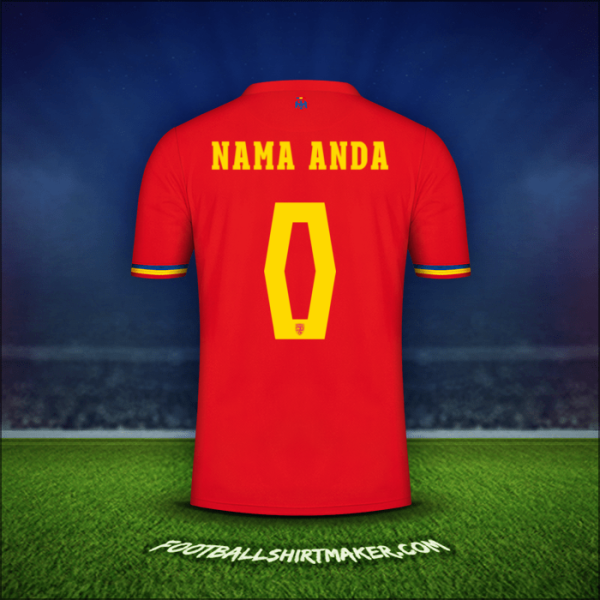 Jersey Rumania 2024 Alternatif -  nama anda - 0