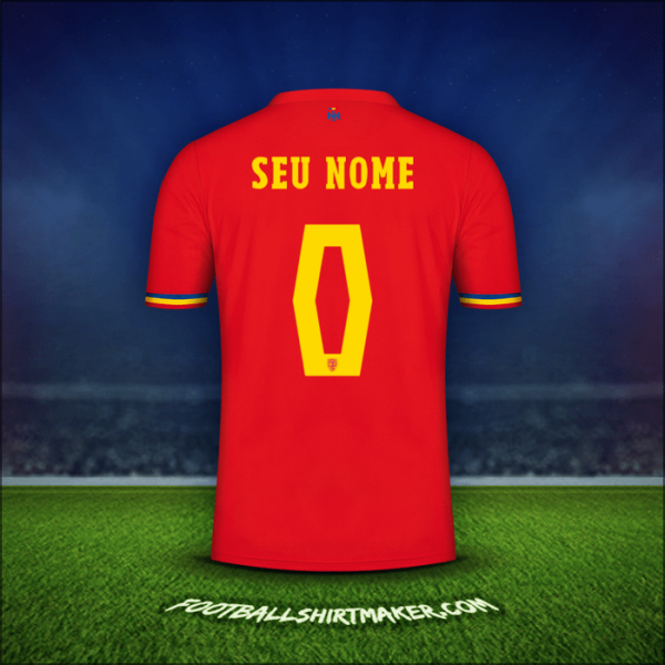 Camisa Romênia 2024 Alternativa -  seu nome - 0
