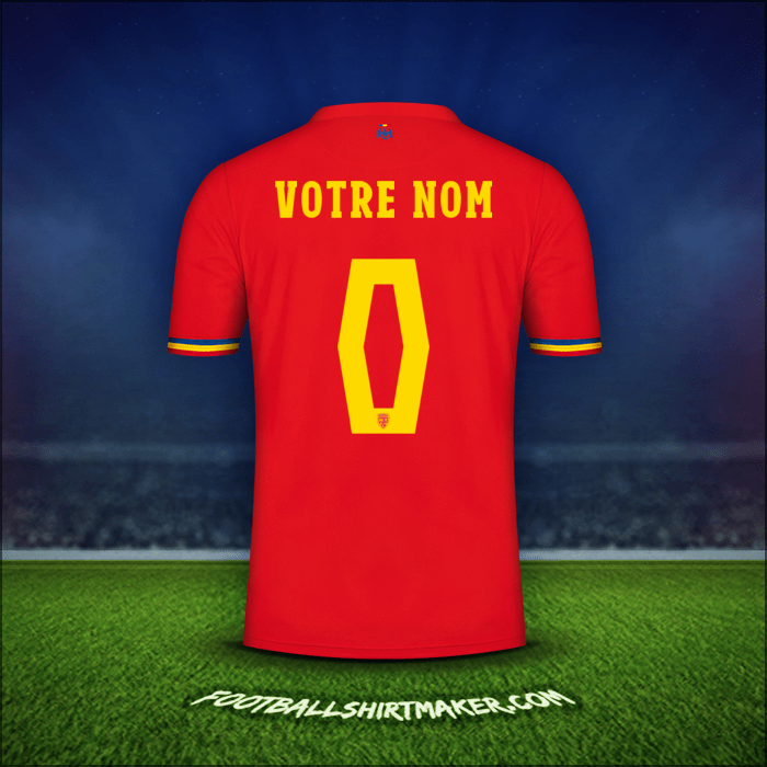 Maillot Roumanie 2024 Extérieur -  votre nom - 0