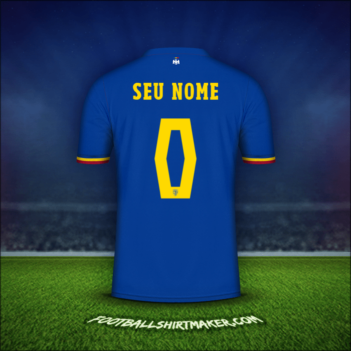 Camisa Romênia 2024 Terceira -  seu nome - 0