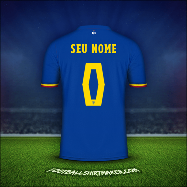 Camisa Romênia 2024 Terceira -  seu nome - 0