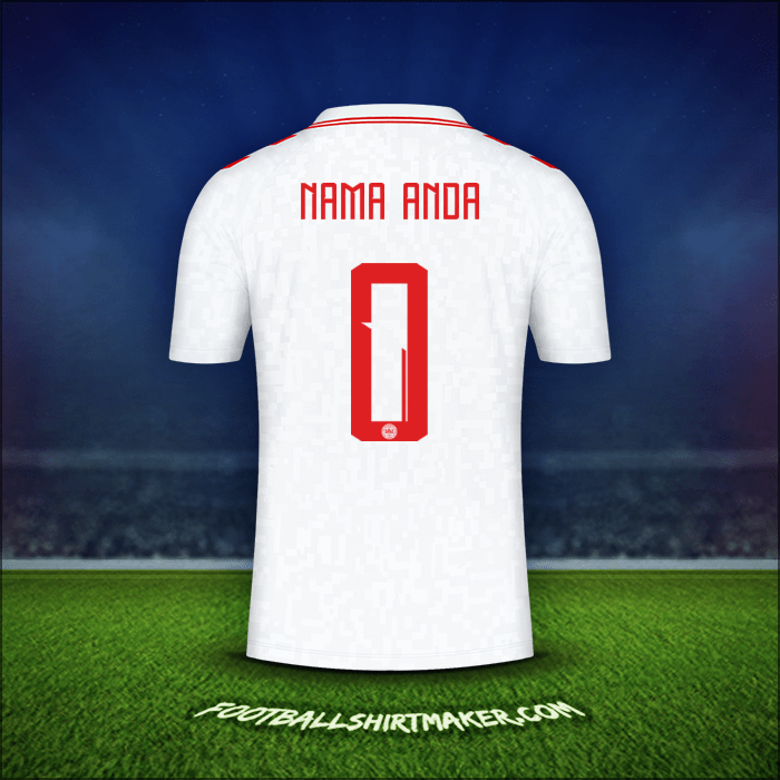 Jersey Denmark 2024 Alternatif -  nama anda - 0