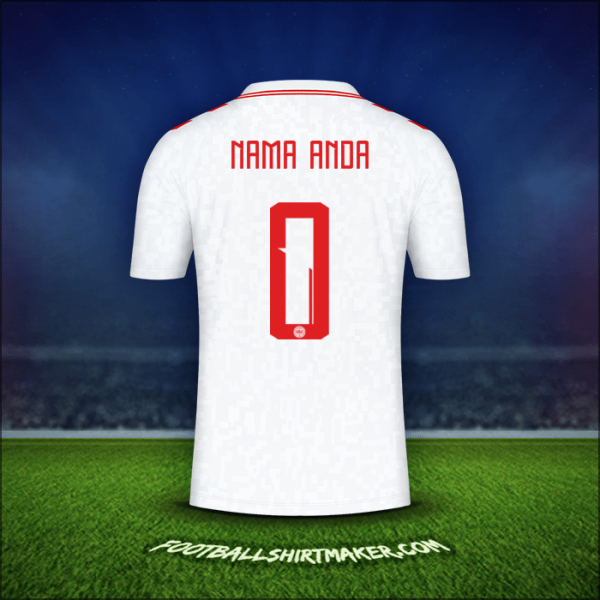 Jersey Denmark 2024 Alternatif -  nama anda - 0