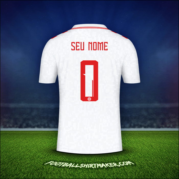 Camisa Dinamarca 2024 Alternativa -  seu nome - 0